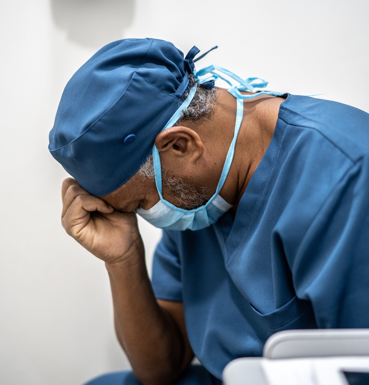 Frustrated man with hands on his face